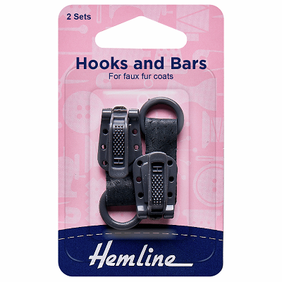 H402M.DG Hook and Bar Fastener: Dark Grey - 2 Pieces 